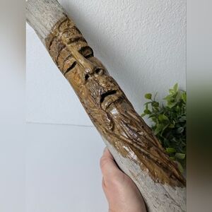 Handcrafted Oregon Beach Wood Carving ~ Beach Art